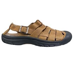 Keen Mens Fisherman Brown Leather Sandals Size US 14
